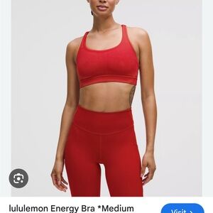 Lululemon Women's Red Energy Bra | Size 6